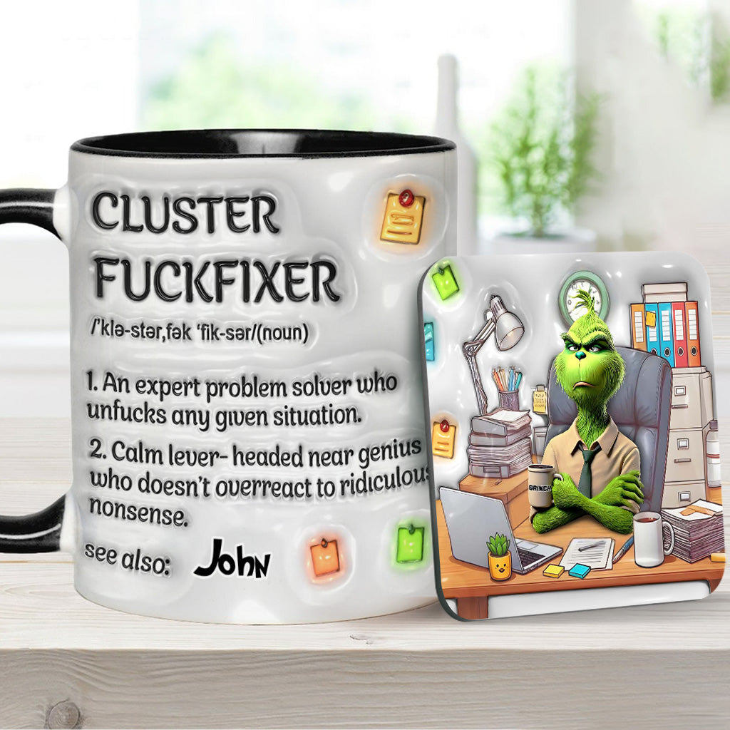 Réparateur de bordel - Mug personnalisé « Foutue de Noël »