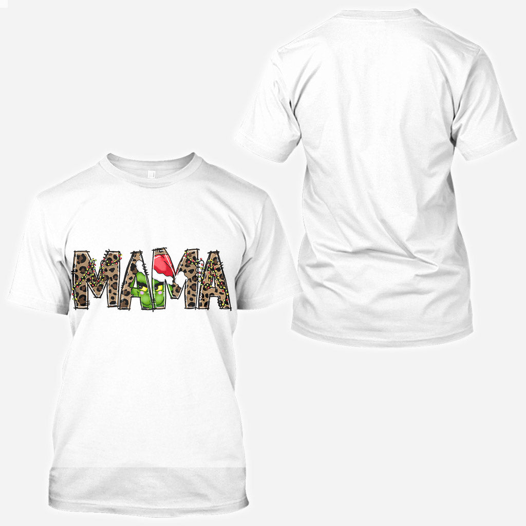 Sweat à capuche de Noël personnalisé pour maman - T-shirt de Noël personnalisé avec étole intégrale