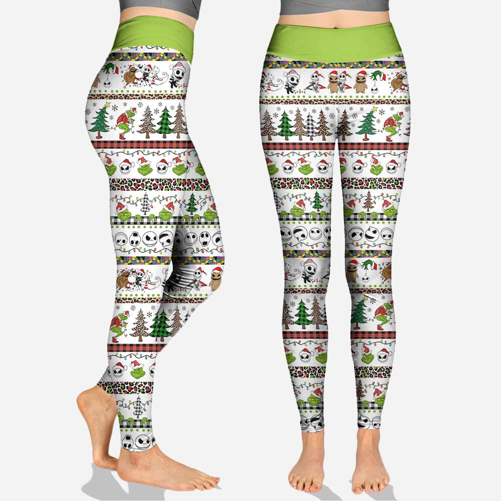 Joyeux Noël ! Ensemble sweat à capuche et leggings personnalisés avec étole de Noël