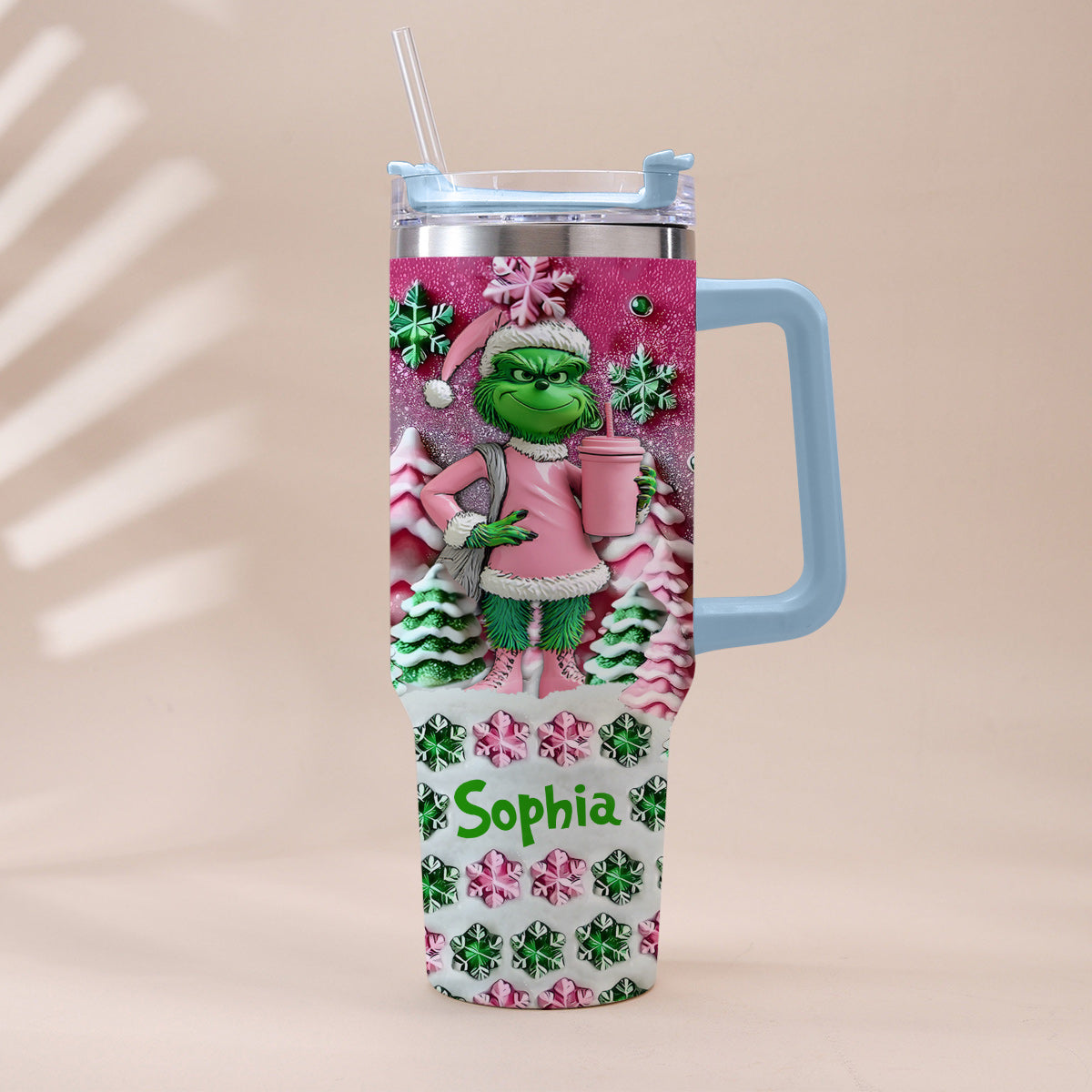 Joyeux Noël - Gobelet de Noël personnalisé avec anse, motif étole