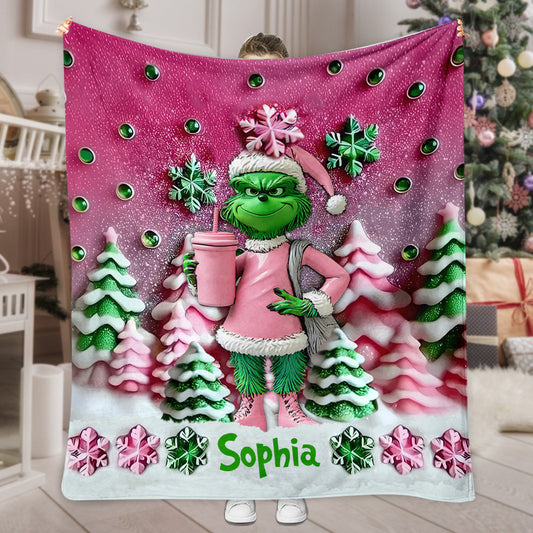 Joyeux Grinchmas - Étole de Noël personnalisée