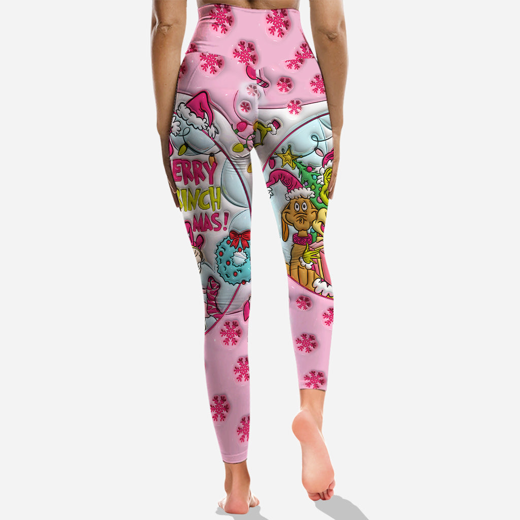 Noël rose - Sweat à capuche et leggings personnalisés avec étole de Noël