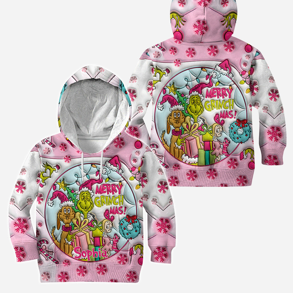 Noël rose - Sweat à capuche et leggings personnalisés avec étole de Noël