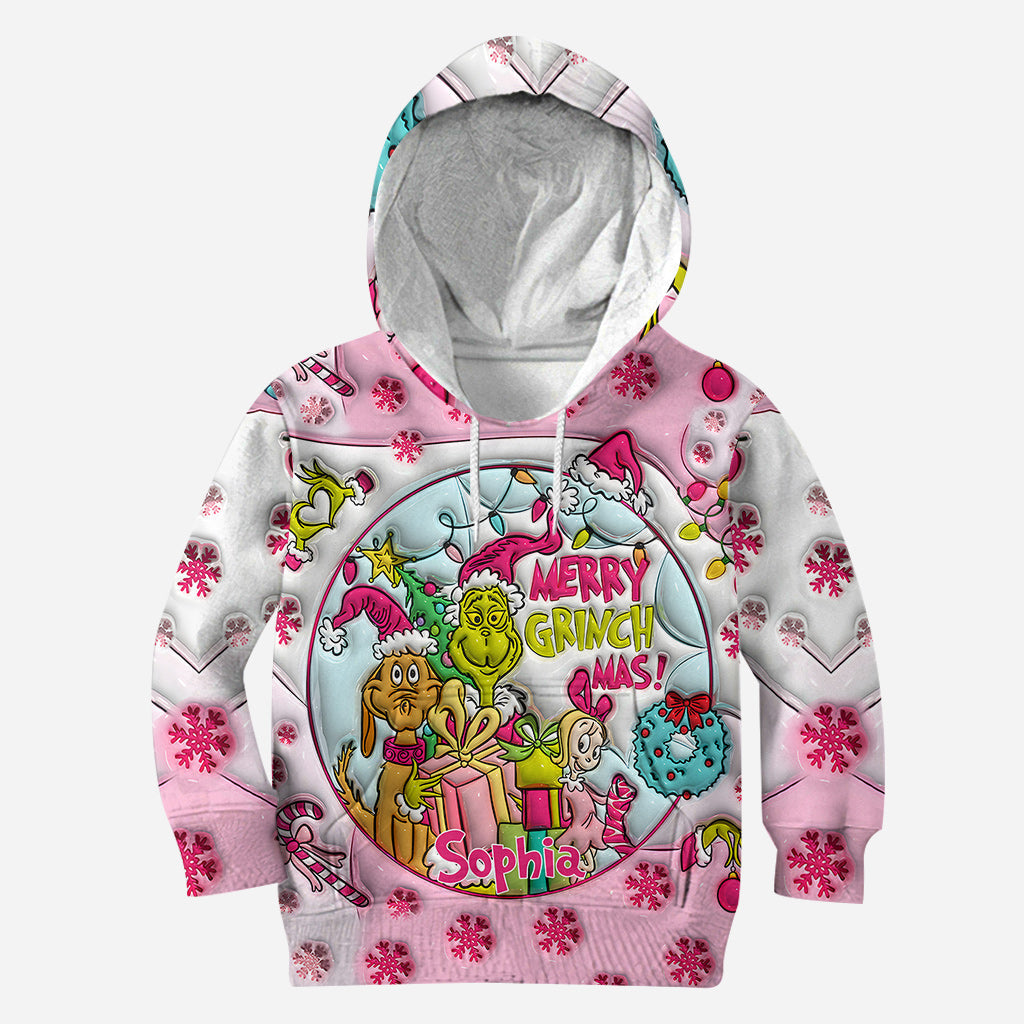 Noël rose - Sweat à capuche et leggings personnalisés avec étole de Noël