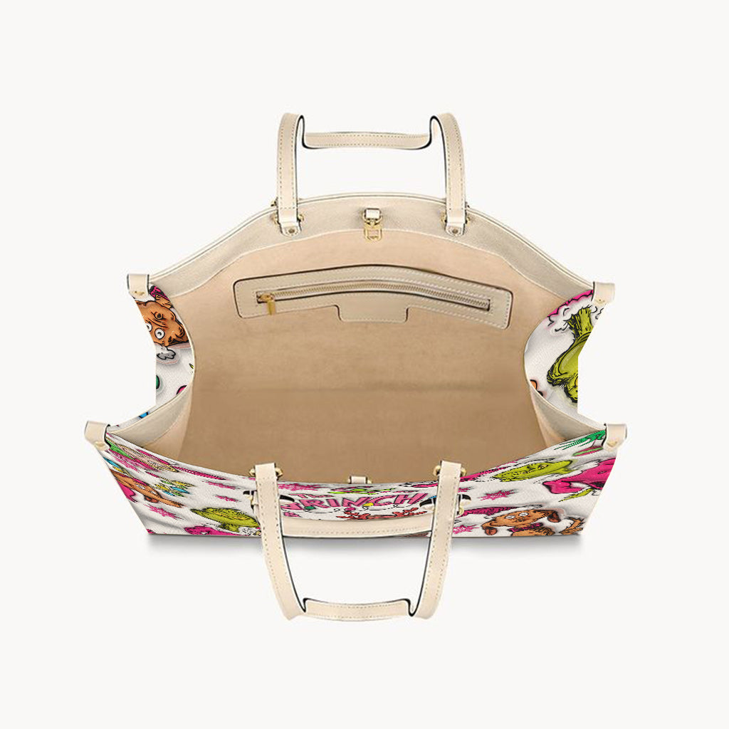 Le Grinch et moi - Étole de Noël personnalisée en cuir