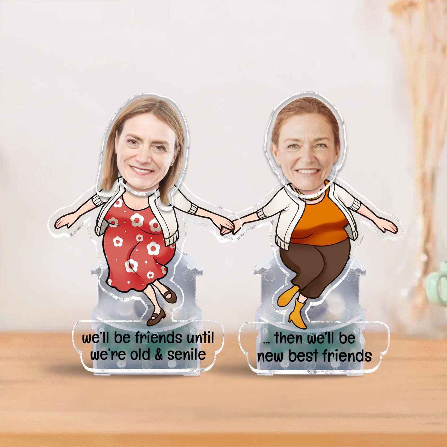 Nous serons amis jusqu'à la vieillesse - Cadeau pour un ami - Tête à secouer personnalisée