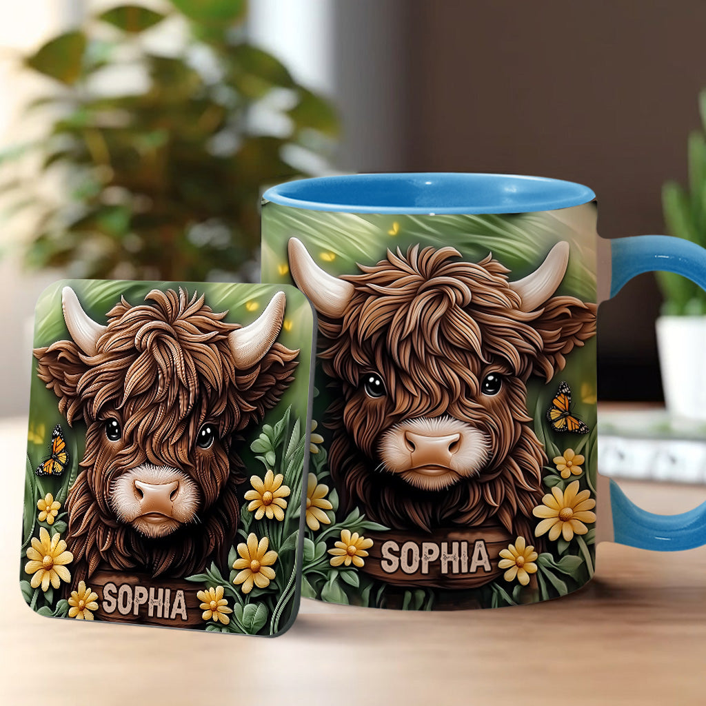 Mug personnalisé « Bébé vache des Highlands »