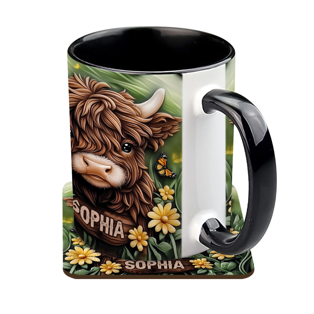 Mug personnalisé « Bébé vache des Highlands »