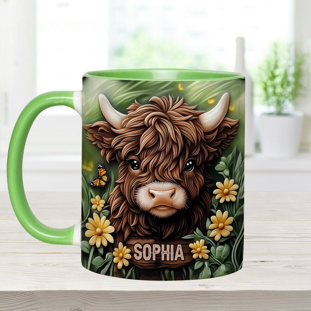 Mug personnalisé « Bébé vache des Highlands »