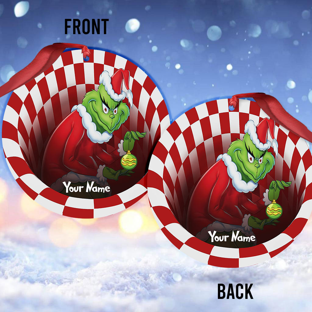 Green Mischief - Ornement d'étole de Noël personnalisé (Imprimé des deux côtés)