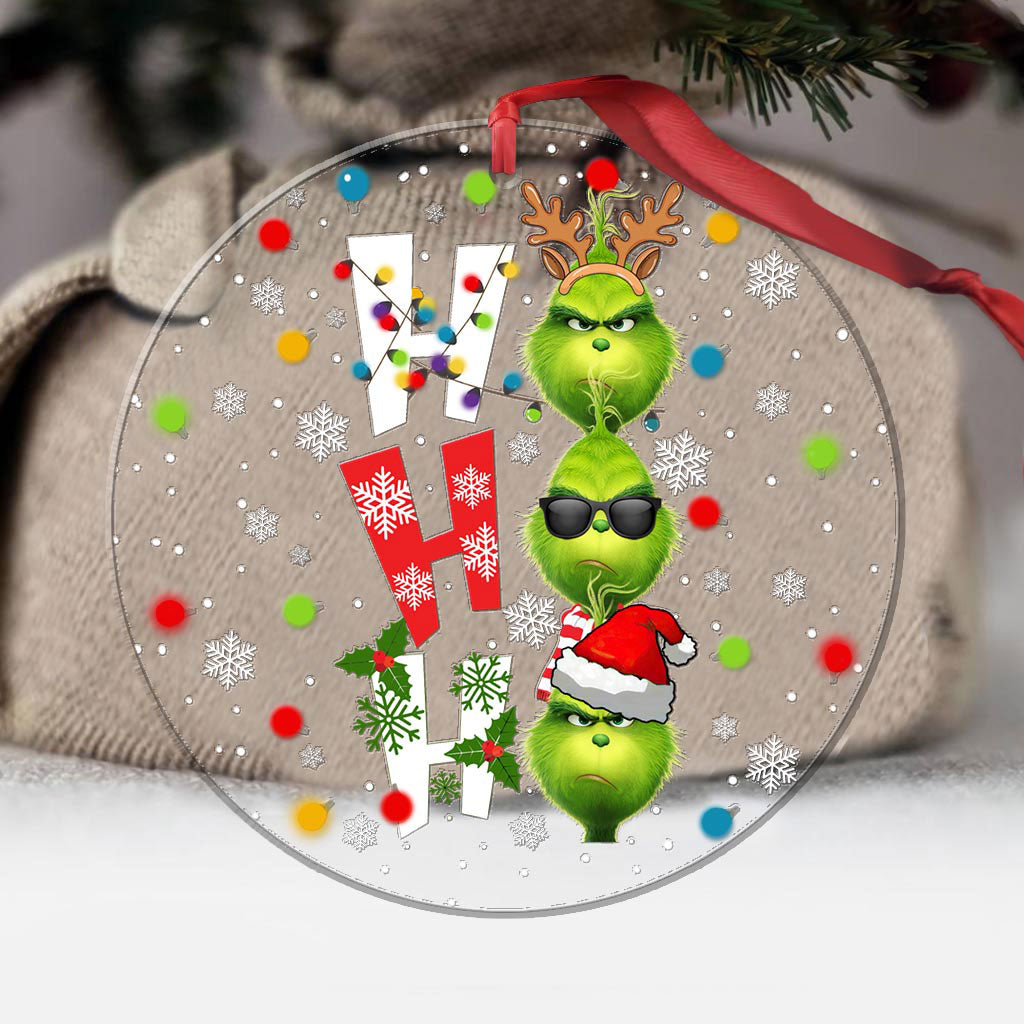 Ho Ho Ho Green - Ornement transparent étole de Noël