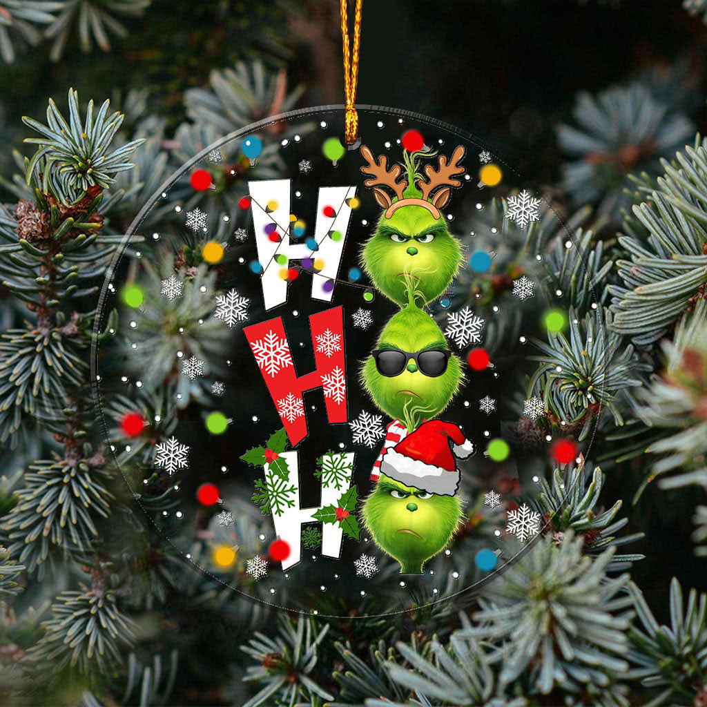 Ho Ho Ho Green - Ornement transparent étole de Noël