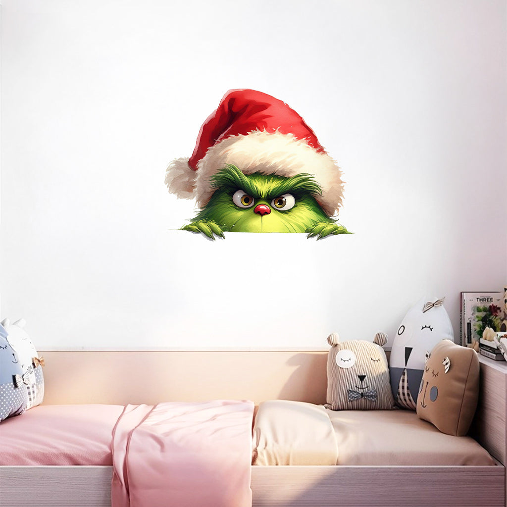 Décalcomanie murale Green Peeking - Noël volé