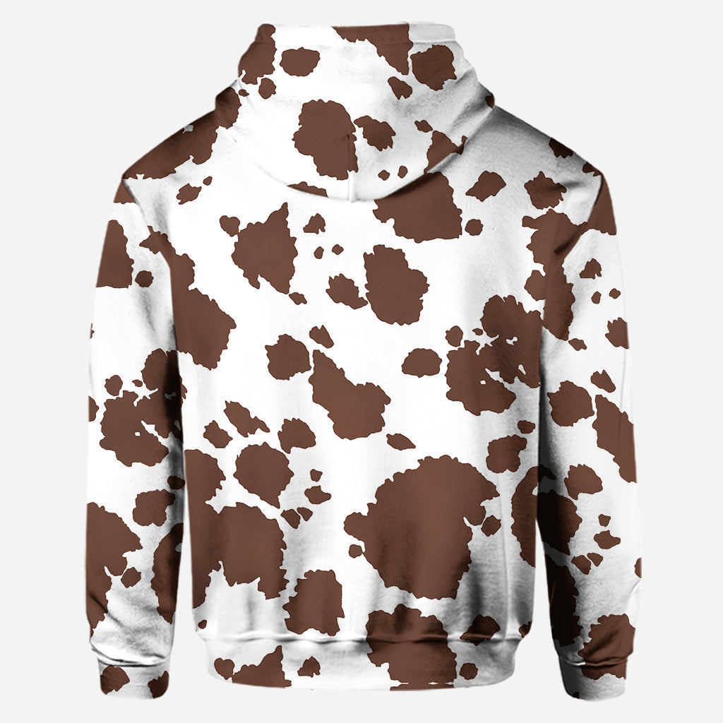 Juste une fille qui aime les vaches des Highlands - Sweat à capuche et legging personnalisés avec motif vache des Highlands