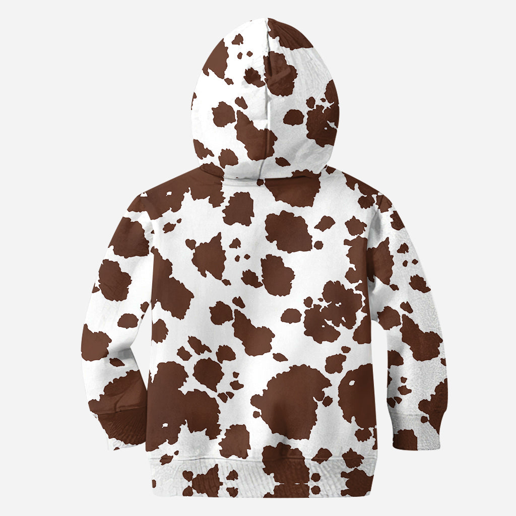 Juste une fille qui aime les vaches des Highlands - Sweat à capuche et legging personnalisés avec motif vache des Highlands