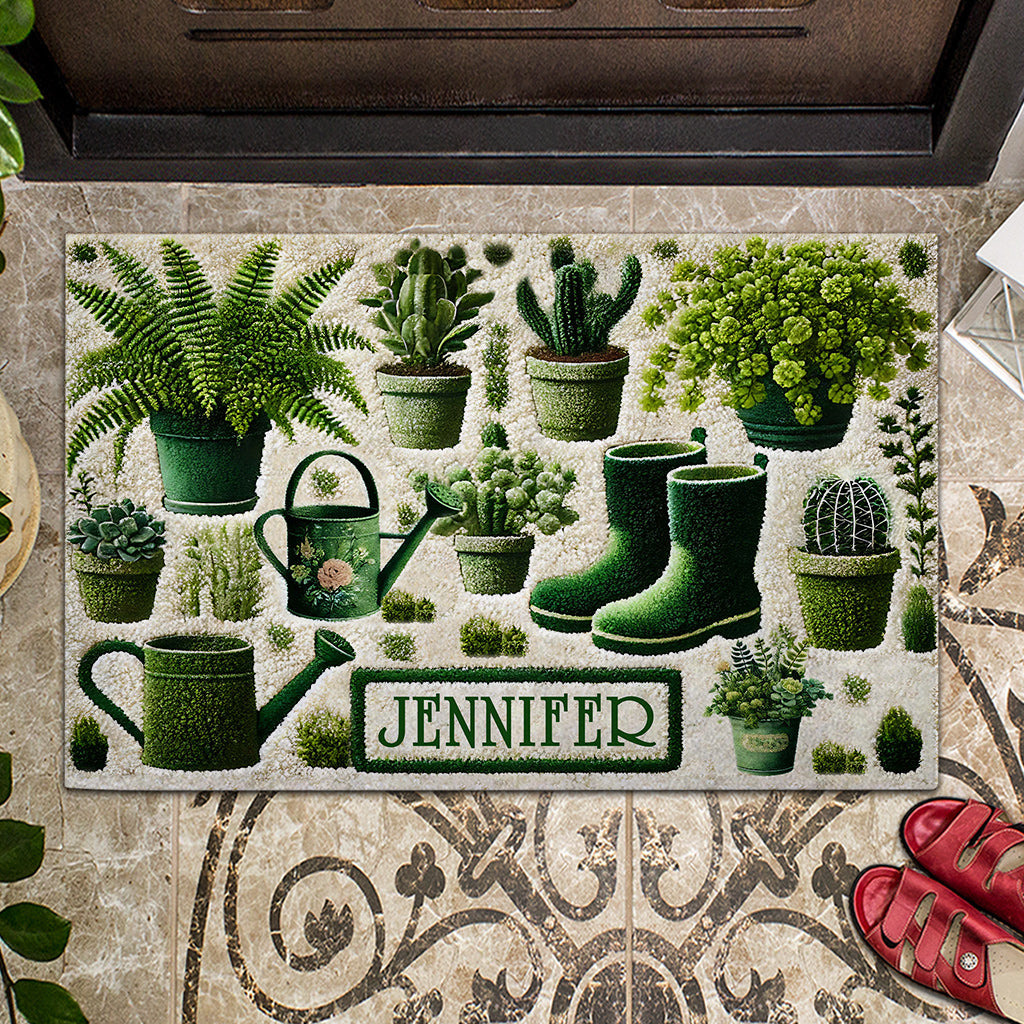 Beautiful Plants - Personalized Gardening Doormat