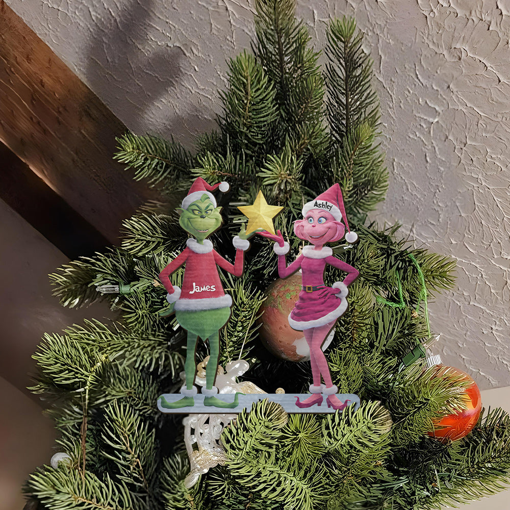 Joyeux Grinchmas - Étole de Noël personnalisée pour décorer le sapin.