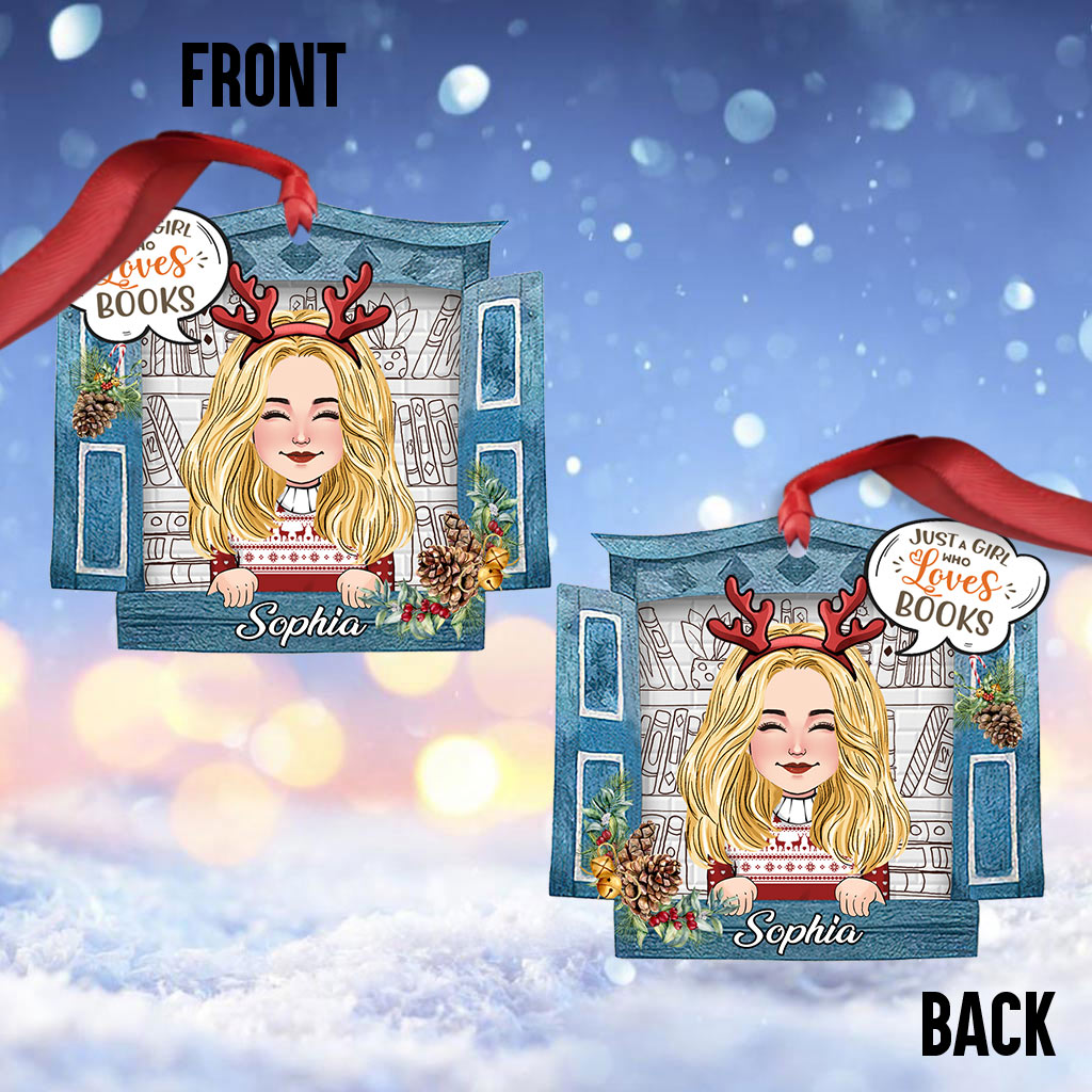 Juste une fille qui aime les livres - Ornement de livre personnalisé
