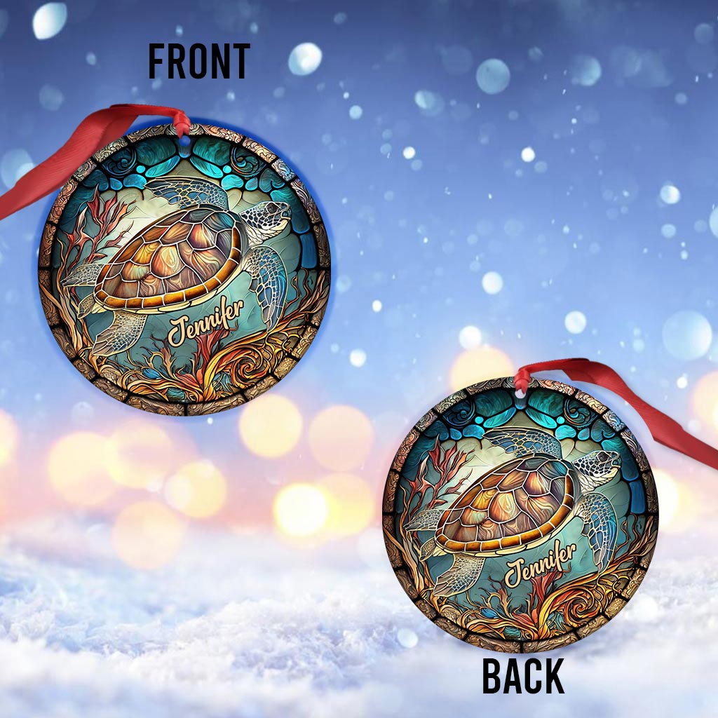 J'adore les tortues - Ornement tortue personnalisé