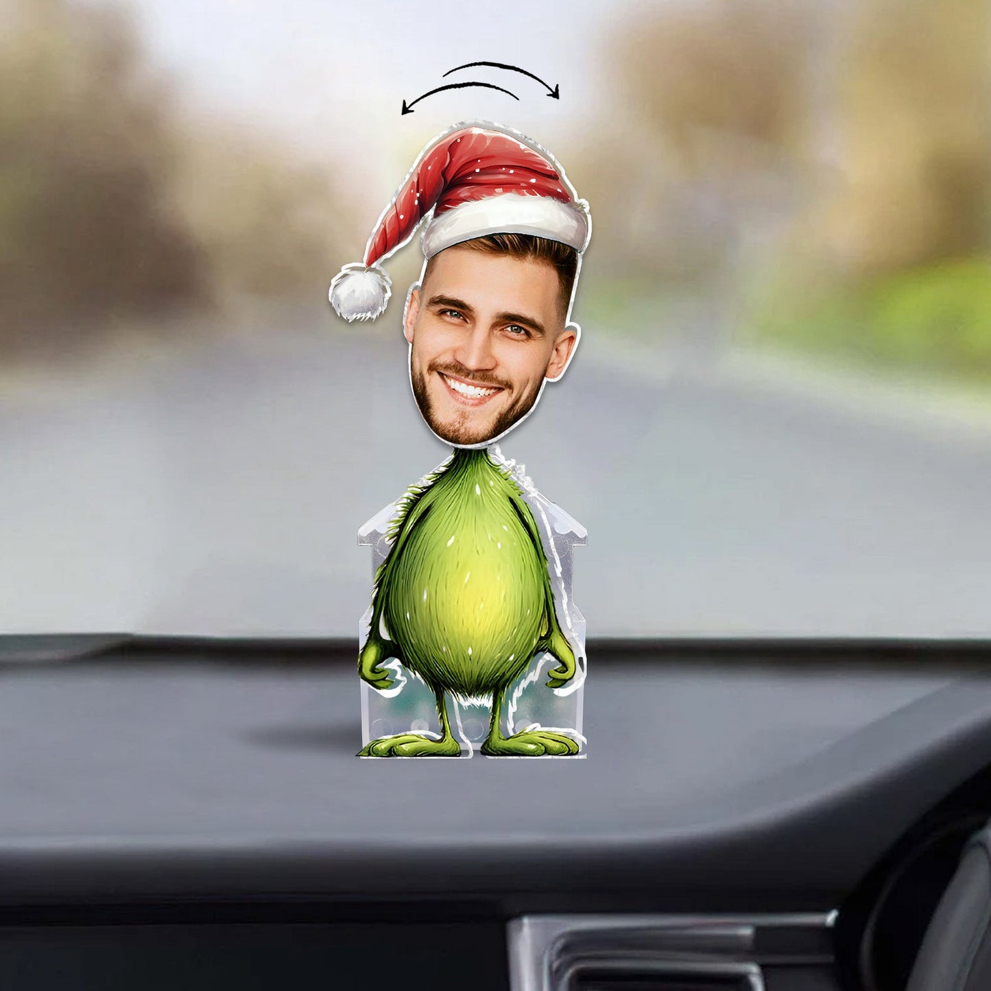 Green Mischief Stolen Christmas - Personalized Stole Christmas Custom Shaking Head