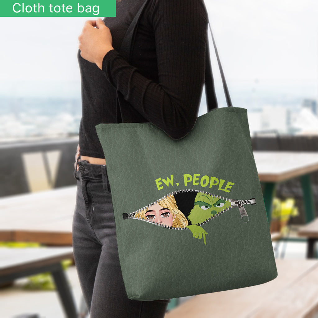 Sac fourre-tout de Noël personnalisé Ew People Green Mischief -