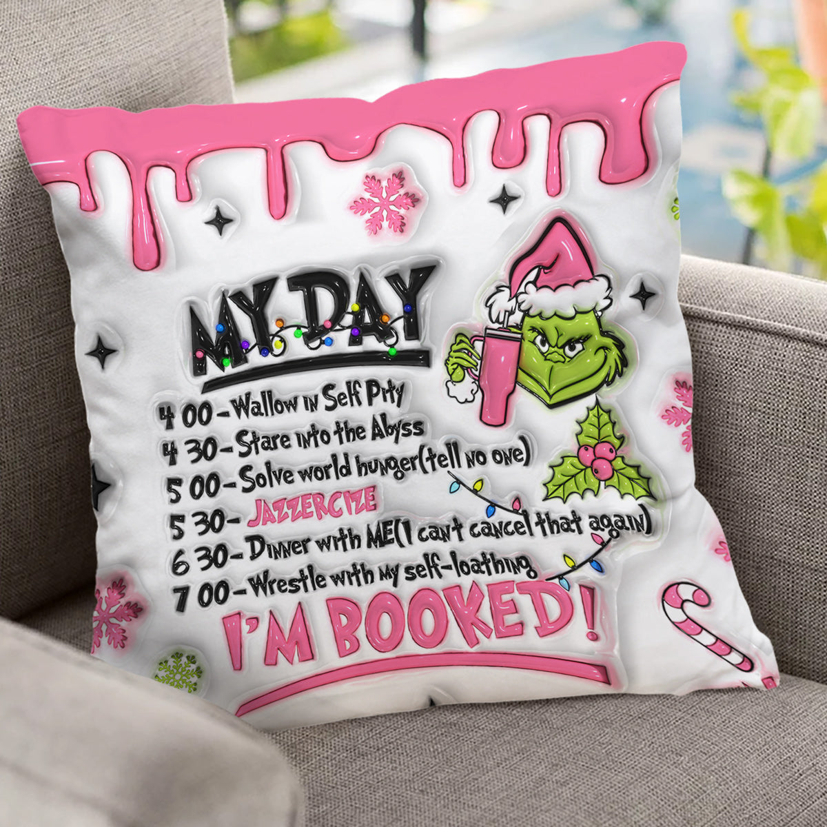 Je suis réservé(e) - Coussin décoratif de Noël personnalisé avec étole
