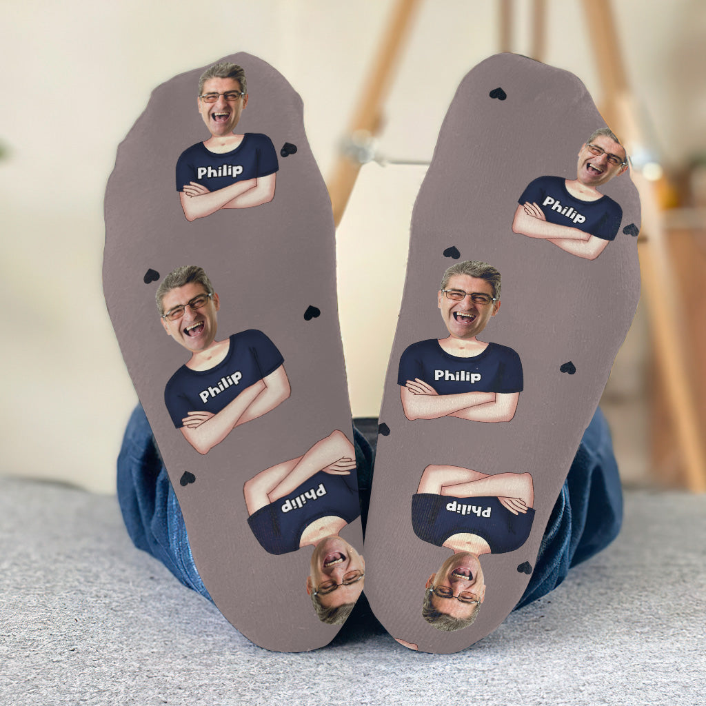 Tu es le meilleur ! – Cadeau pour papa, grand-père, oncle, mari – Chaussettes personnalisées