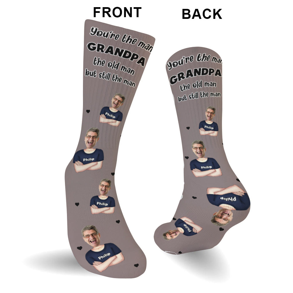 Tu es le meilleur ! – Cadeau pour papa, grand-père, oncle, mari – Chaussettes personnalisées