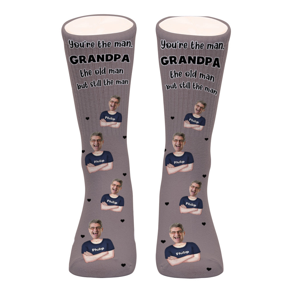 Tu es le meilleur ! – Cadeau pour papa, grand-père, oncle, mari – Chaussettes personnalisées