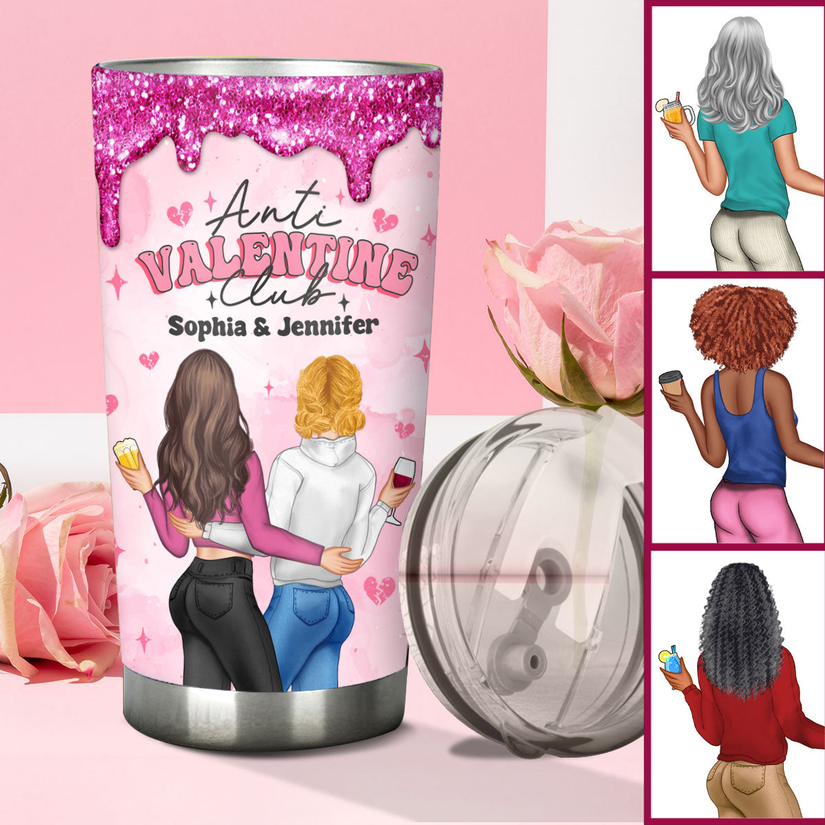 Anti Valentine Club - Personalized Bestie Tumbler