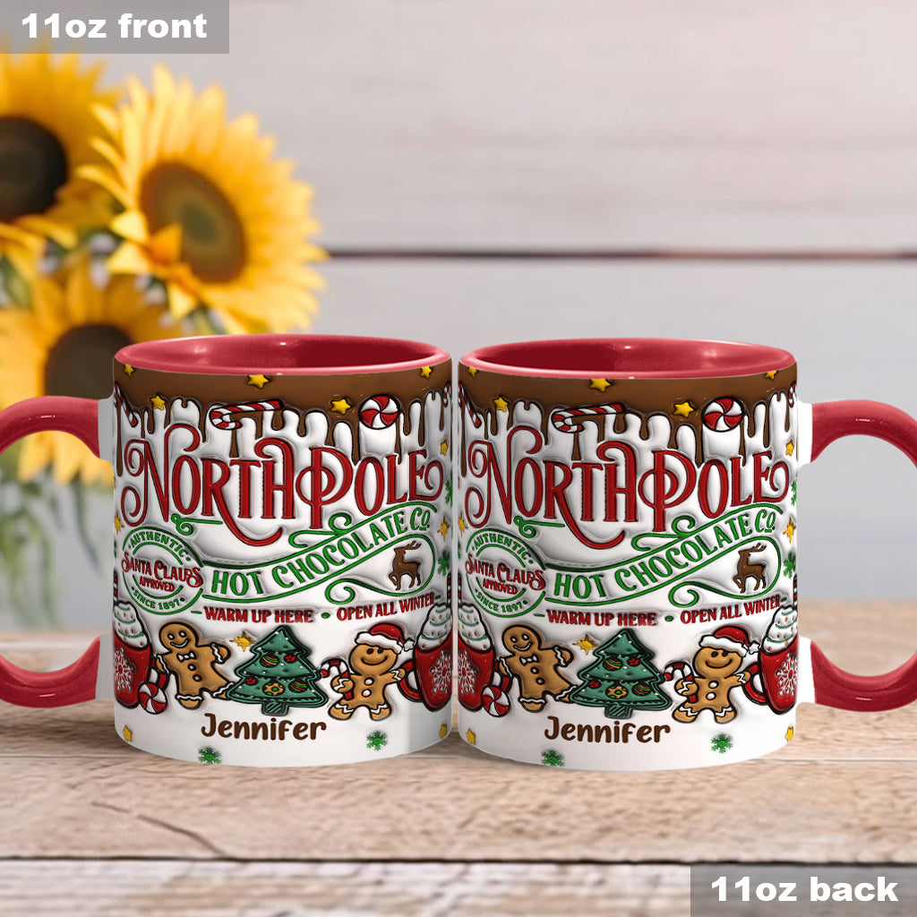 Chocolat chaud Northpole - Mug personnalisé avec décoration de Noël