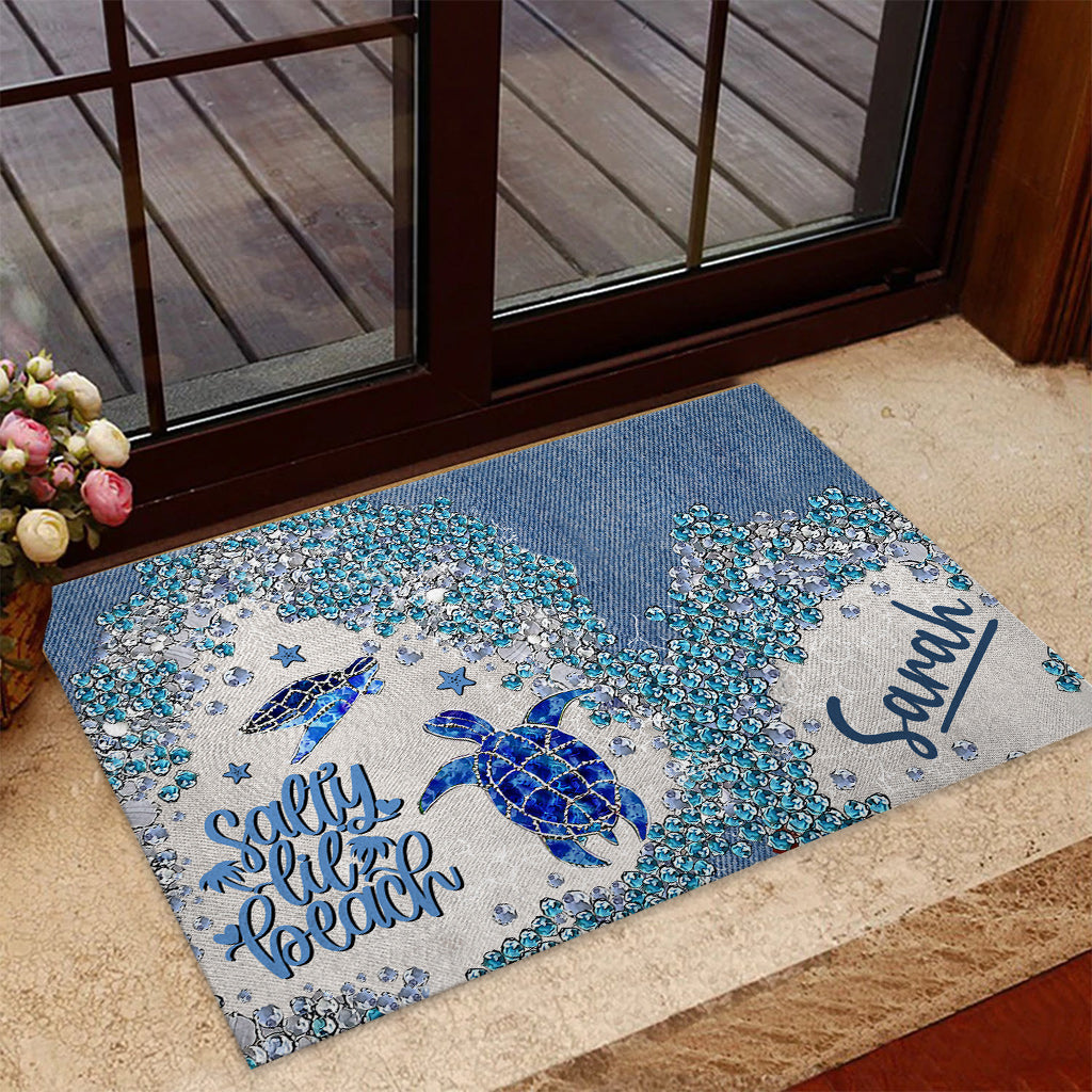 Tapis de porte personnalisé Tortue Bling - Tapis de porte Tortue