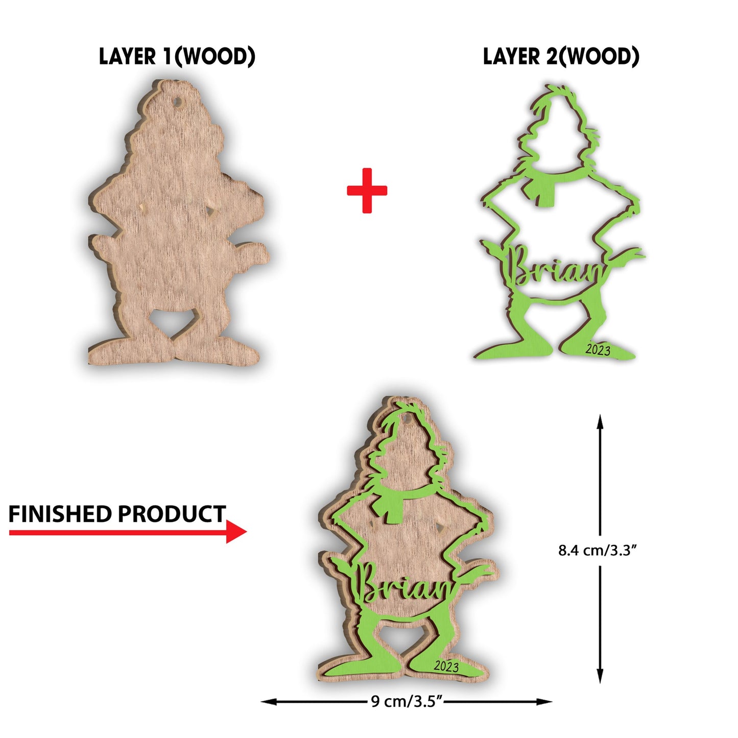 Joyeux Grinchmas - Étole de Noël personnalisée en 2 parties