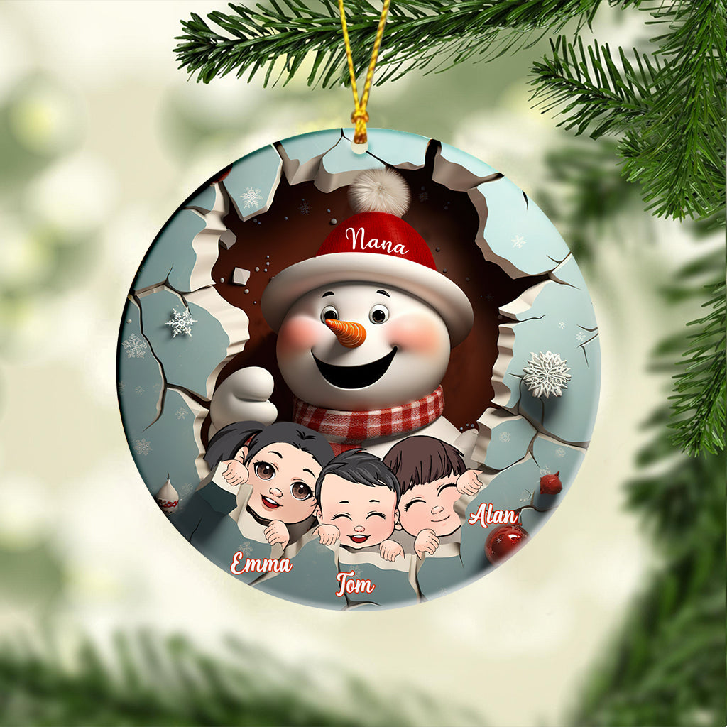 Snowman Grandma/ Nana/ Mimi/ Gigi... - Personalized Grandma Ornament