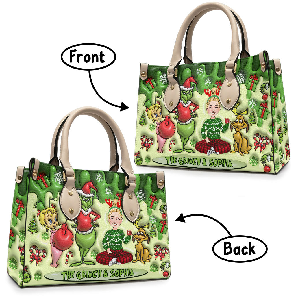 Joyeux Noël - Étole de Noël personnalisée - Sac à main en cuir