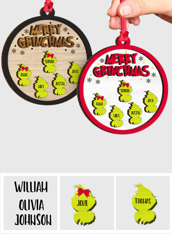 Joyeux Noël - Étole de Noël personnalisée, ornement en bois à 2 couches