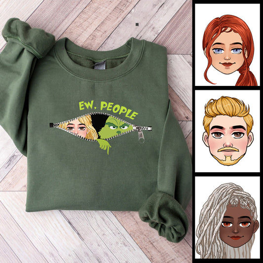 Ew People Green Mischief - T-shirt personnalisé « Volé Noël »