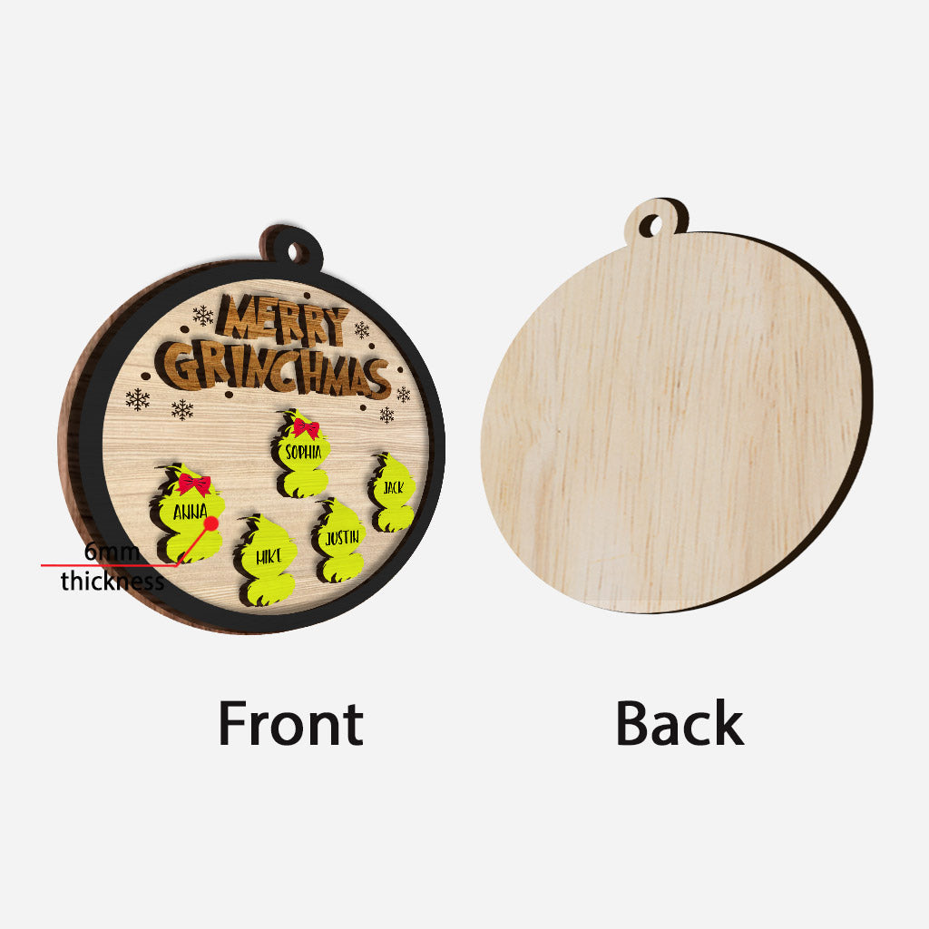 Joyeux Noël - Étole de Noël personnalisée, ornement en bois à 2 couches