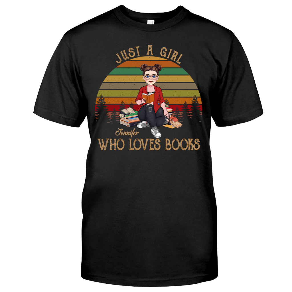 Juste une fille qui aime les livres - T-shirt et sweat à capuche personnalisés « Juste une fille qui aime les livres »