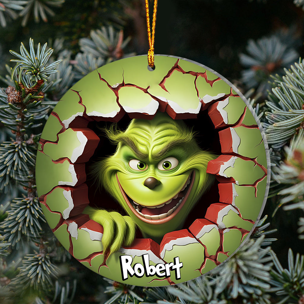 Merry Grinchmas - Personalized Stole Christmas Ornament