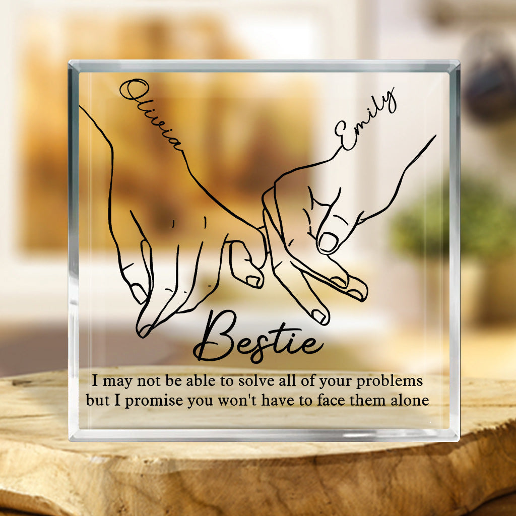 Je serai là pour toi - Plaque acrylique personnalisée pour ma meilleure amie