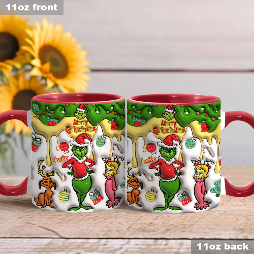 Joyeux Grinchmas - Mug personnalisé avec étole de Noël