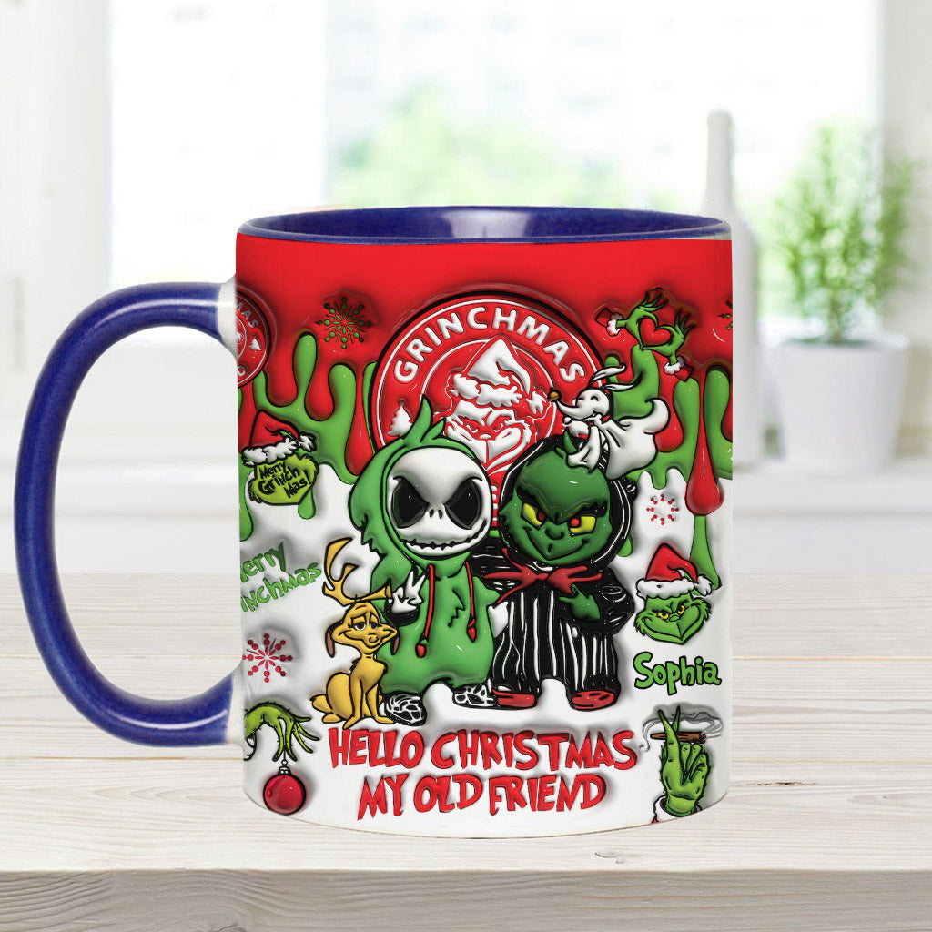 Hello Christmas My Old Friend - Personalized Stole Christmas Accent Mug