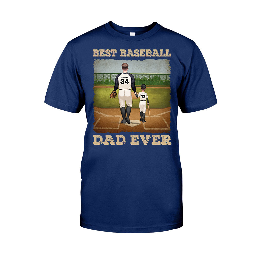 Meilleur papa de joueur de baseball au monde - T-shirt et sweat à capuche personnalisés