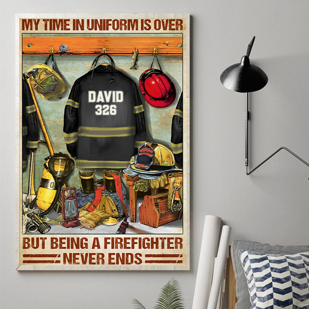 Être pompier, c'est pour la vie - Toile et affiche personnalisées pour pompiers