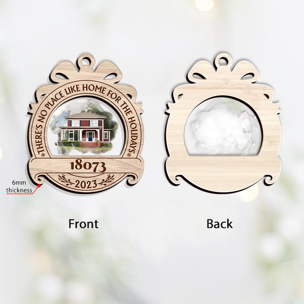 There's No Place Like Home For The Holidays - Personalized Family Layers Mix Ornament