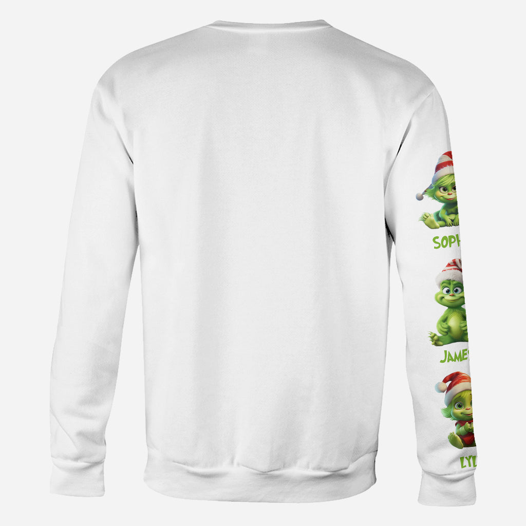 Maman Grinch - T-shirt personnalisé « Fou de Noël »