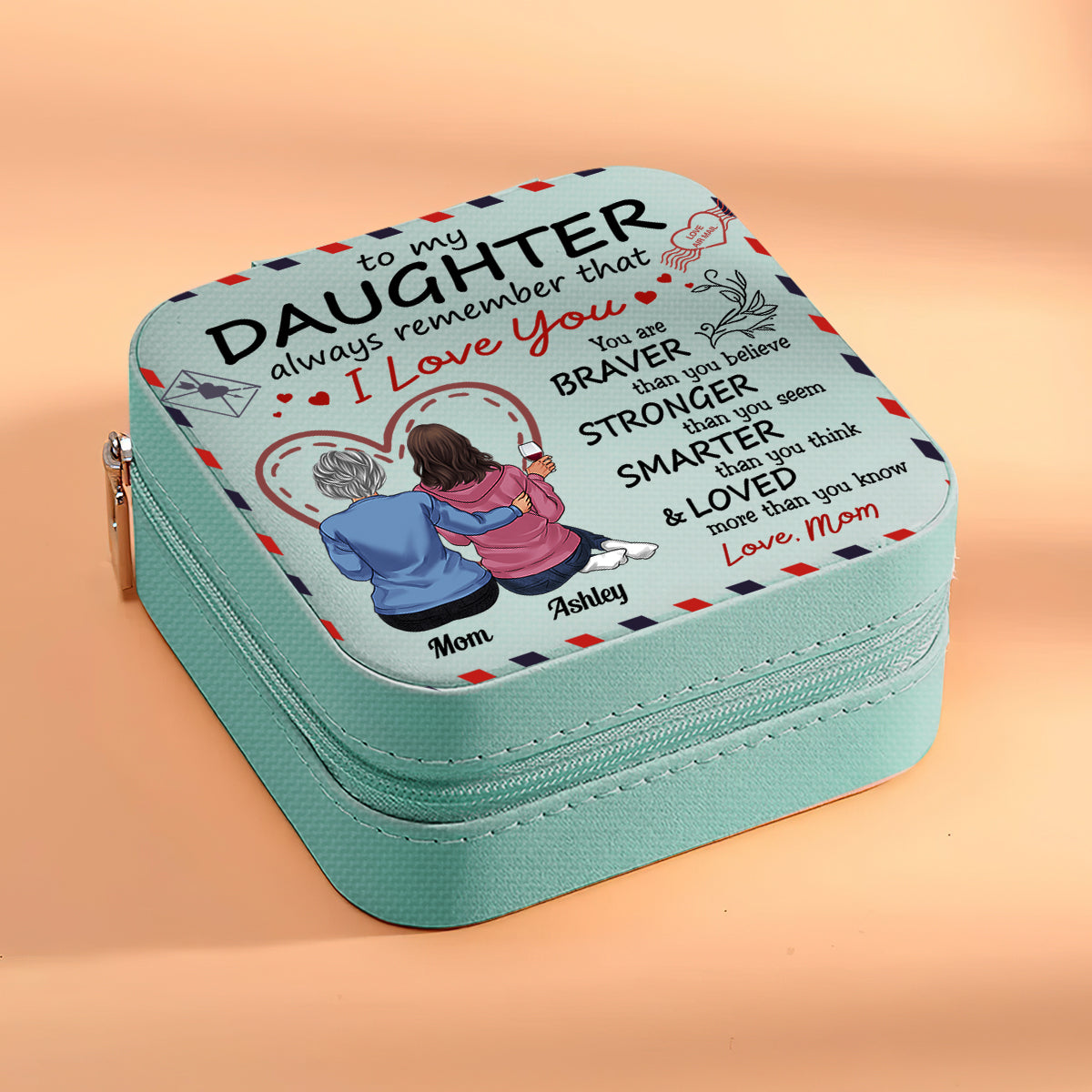 To My Daughter - Personalized Mother Jewelry Box