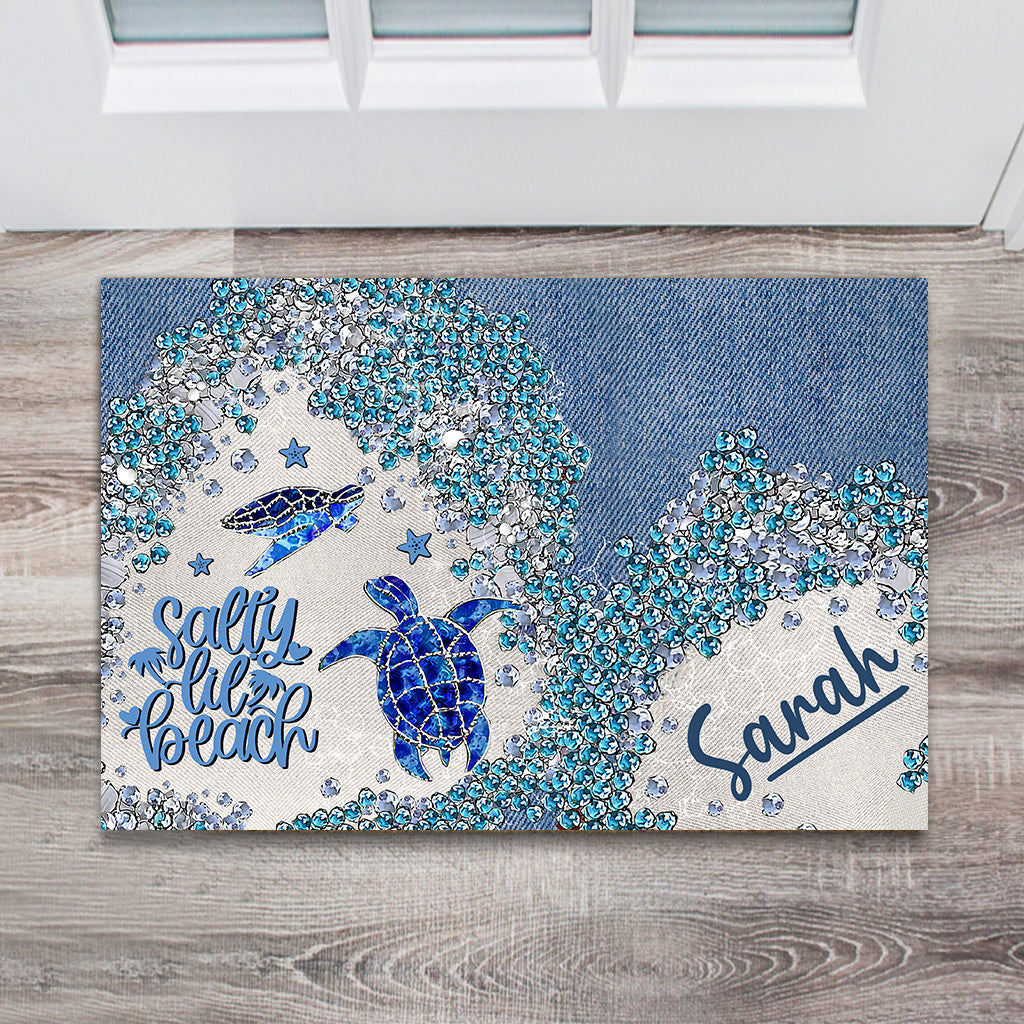 Tapis de porte personnalisé Tortue Bling - Tapis de porte Tortue