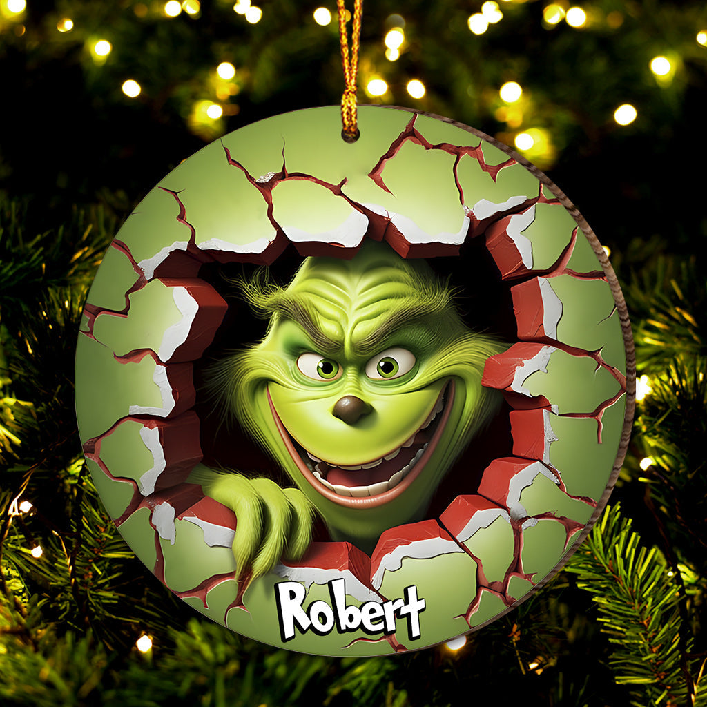 Merry Grinchmas - Personalized Stole Christmas Ornament